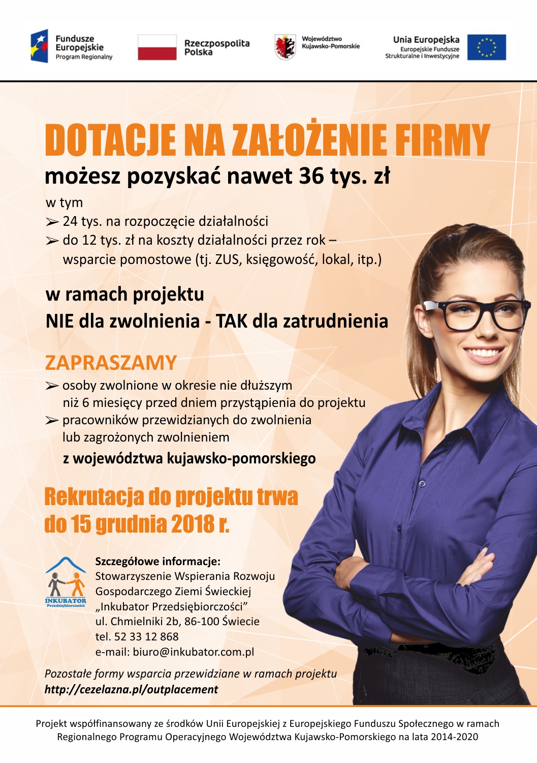 Plakat projektu Nie dla zwolnienia - tak dla zatrudnienia